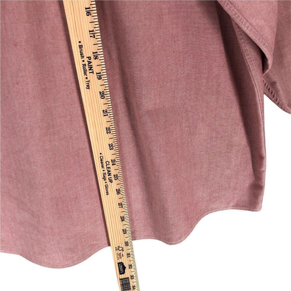 LL Bean Mens Shirt 16 1/2 - 32 Brick Button Down Collared Long Sleeve Pocket EUC - Picture 9 of 12